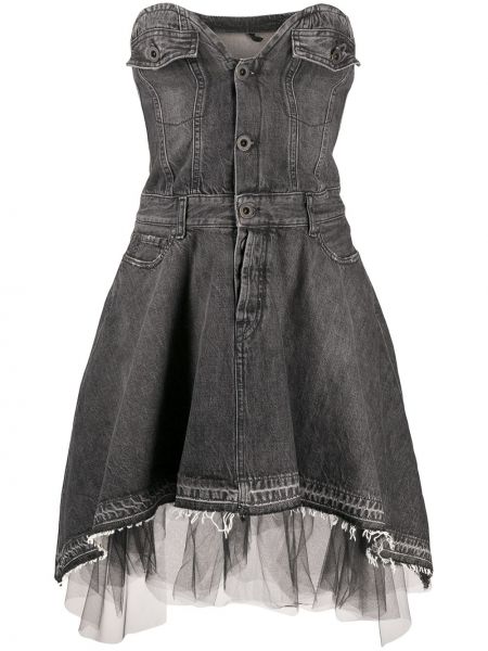 Джинсовое платье с вырезом Unravel Project, черное
