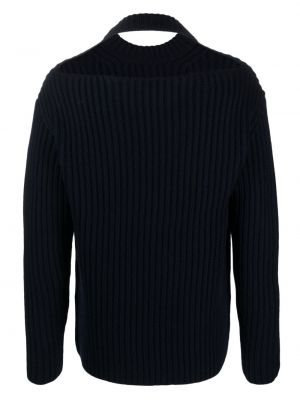 Sweter z wełny merino Botter niebieski