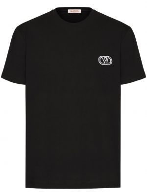 T-shirt brodé Valentino Garavani noir