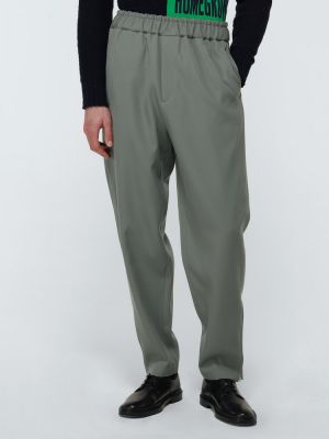 Spodnie klasyczne wełniane bez obcasa Jil Sander szare