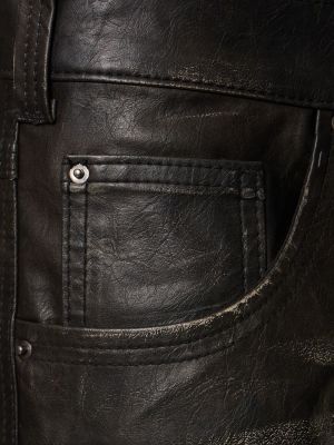 Kožne hlače od umjetne kože Jaded London crna