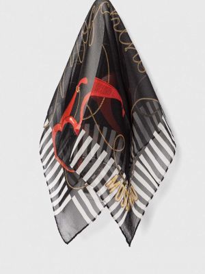 Cravată de mătase cu buzunare Moschino negru