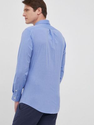 Niebieska koszula na guziki slim fit puchowa Polo Ralph Lauren