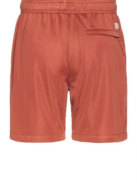 Pantalones cortos a rayas de malla Marine Layer naranja