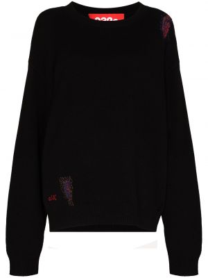 Pullover mit rundem ausschnitt 032c schwarz