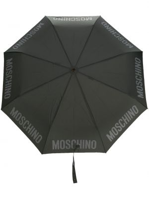 Regenschirm mit print Moschino grau