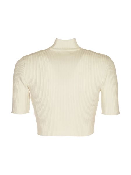 Jersey cuello alto de punto de tela jersey Courrèges blanco