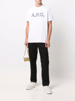 Camiseta con bordado A.p.c. blanco