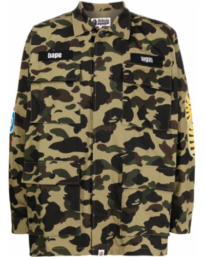 Kamuflere trykt lang jakke A Bathing Ape® brun