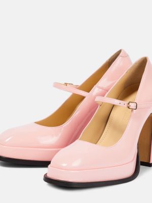 Pantofi cu toc din piele de lac Souliers Martinez roz