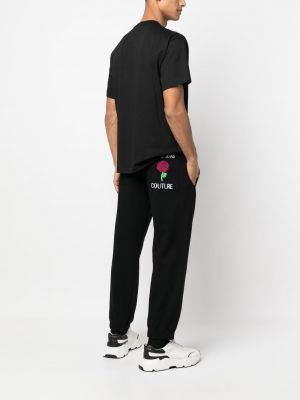 Pantalon de joggings à imprimé Versace Jeans Couture noir