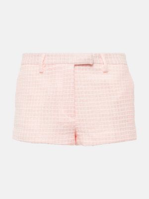 Твидовые шорты с пайетками Alessandra Rich розовый