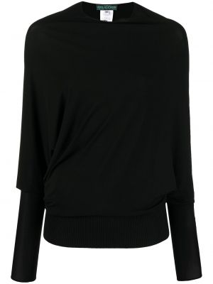 Drapert bluse Herve L. Leroux svart