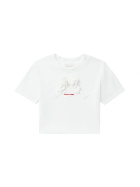 Jersey t-shirt aus baumwoll Shushu/tong weiß