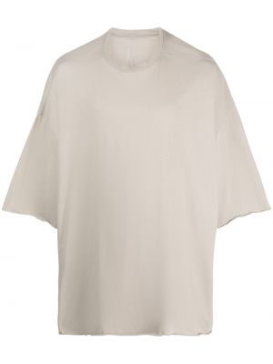 T-shirt con scollo tondo Rick Owens beige