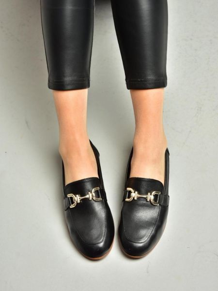 Kožené polobotky Fox Shoes černé