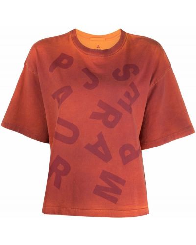 Camiseta con estampado Parajumpers naranja