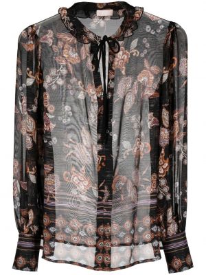 Trykt floral krage bluse Liu Jo svart