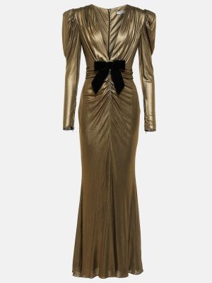 Μάξι φόρεμα Alessandra Rich χρυσό
