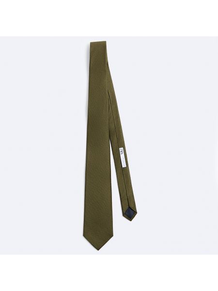 Шелковый галстук Zara зеленый