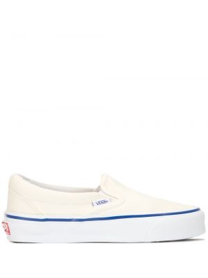 Klassisk skli på slip-on sneakers Vans hvit