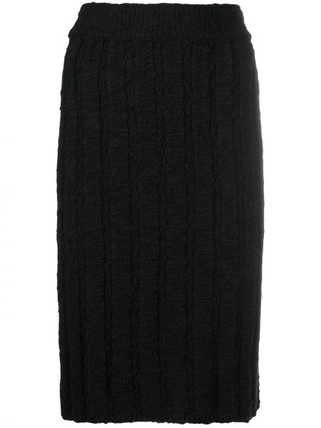 Falda de tubo ajustada de punto Dolce & Gabbana negro