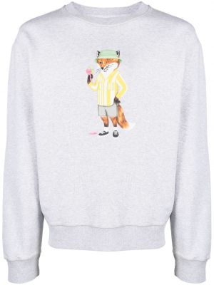 Hanorac din bumbac Maison Kitsune gri