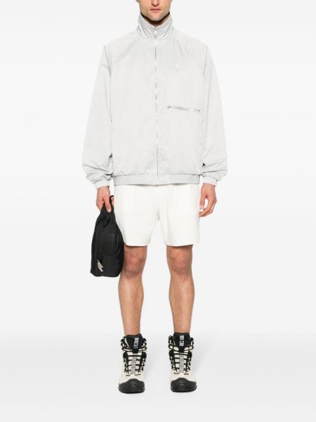 Džínová bunda s potiskem Calvin Klein Jeans šedá
