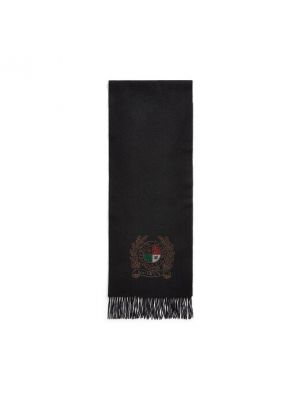 Bufanda con flecos de lana Lauren Ralph Lauren negro