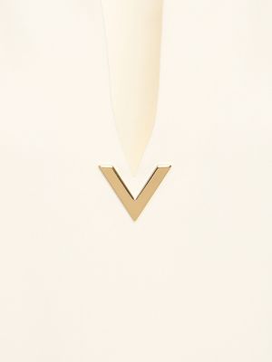 V-nyakú hosszú ruha Valentino fehér