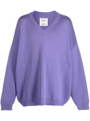 Pull en tricot couleur unie oversize Monochrome violet