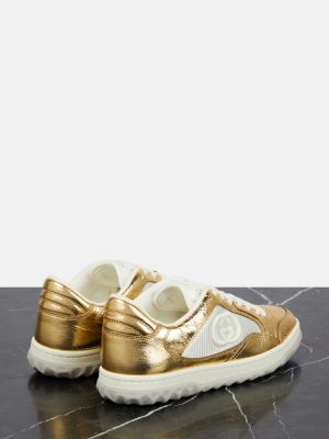 Bőr sneakers Gucci aranyszínű