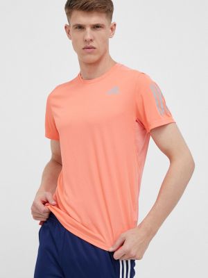 Tričko s potiskem Adidas Performance oranžové