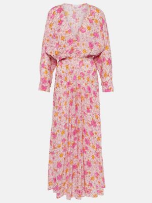 Maksi haljina s cvjetnim printom Poupette St Barth ružičasta