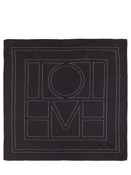 Pañuelo de seda Totême negro