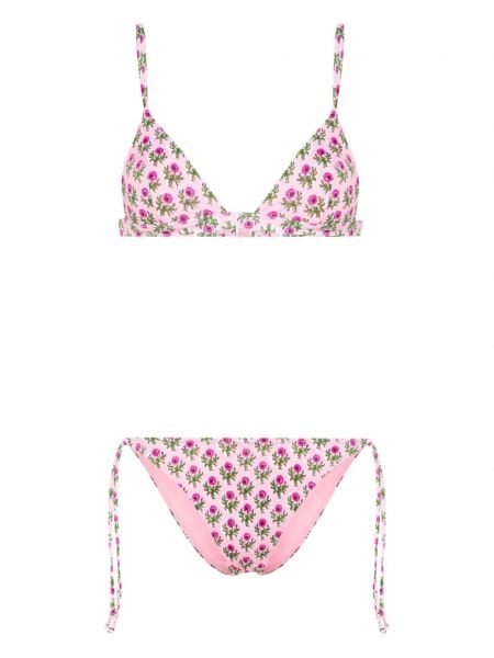 Virágos bikini nyomtatás Mc2 Saint Barth rózsaszín