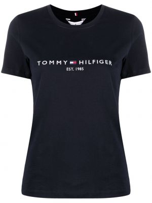 Camiseta con bordado Tommy Hilfiger azul