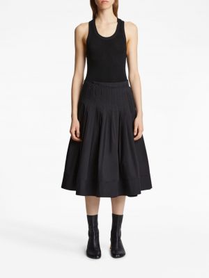 Černé plisované bavlněné sukně Proenza Schouler