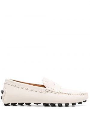 Pantofi loafer din piele Tod's alb