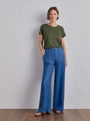 Pantalones de lino Lloyds azul