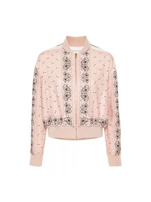 Bluza rozpinana z nadrukiem z wzorem paisley Palm Angels różowa