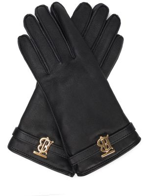 Кожаные перчатки Burberry черные