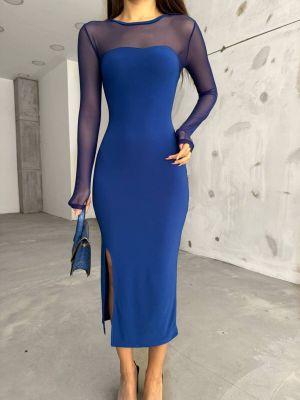 Φόρεμα pencil Bi̇keli̇fe μπλε