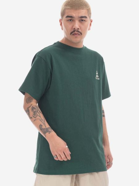Bavlněné tričko s potiskem Taikan zelené