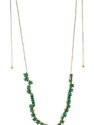 Ожерелье Bottega Veneta зеленое