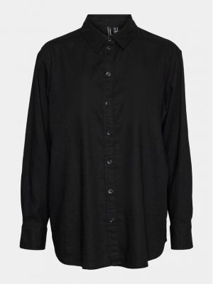 Laza szabású ing Vero Moda fekete