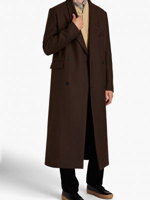 Двубортное пальто Kenzo коричневое