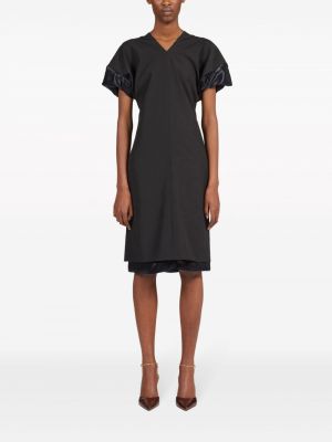 Kleid mit v-ausschnitt Ferragamo schwarz