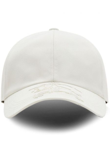 Haftowana czapka z daszkiem Burberry biała