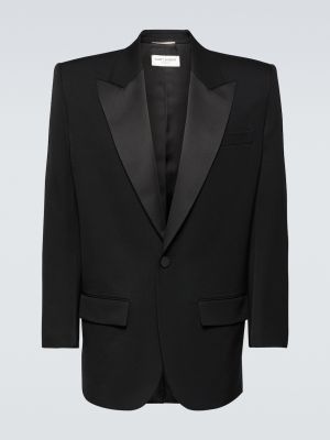 Шерстяной костюм Saint Laurent черный